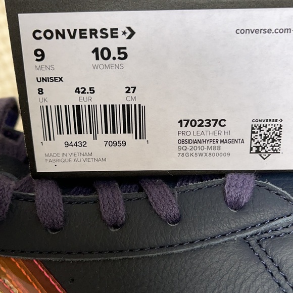 Converse Pro Leather Hi Obsidian/Hyper Magenta WMNS - Picture 16 of 16